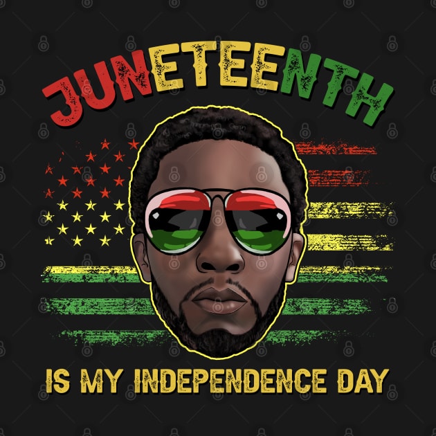 Juneteenth Is My Independence Day Black King Fathers Day Men by Sandra Holloman