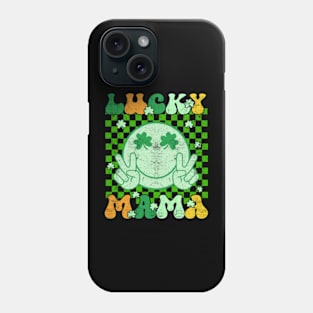 Retro Groovy St Patricks Day Lucky Mama Smile Mom Phone Case