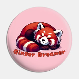 Tired red panda Pin