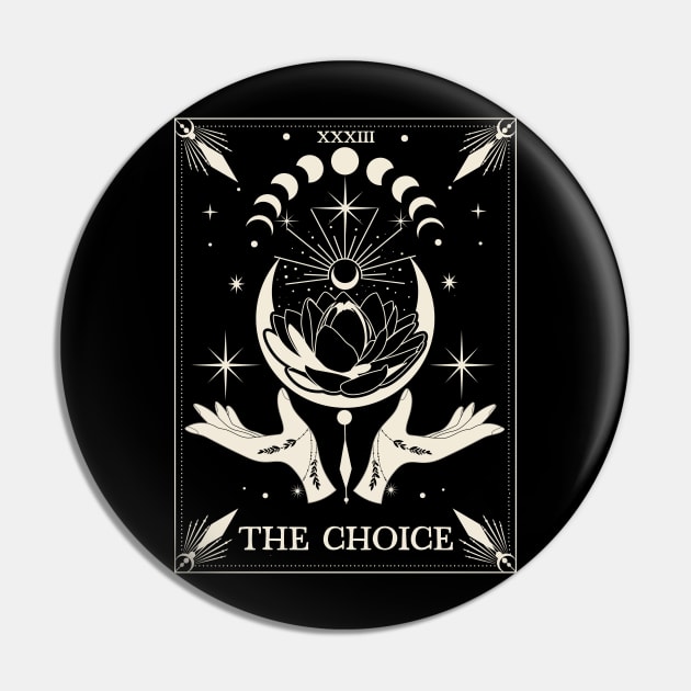 Mystic tarot card celestial design, The Choice tarot in ivory Pin by PoeticTheory