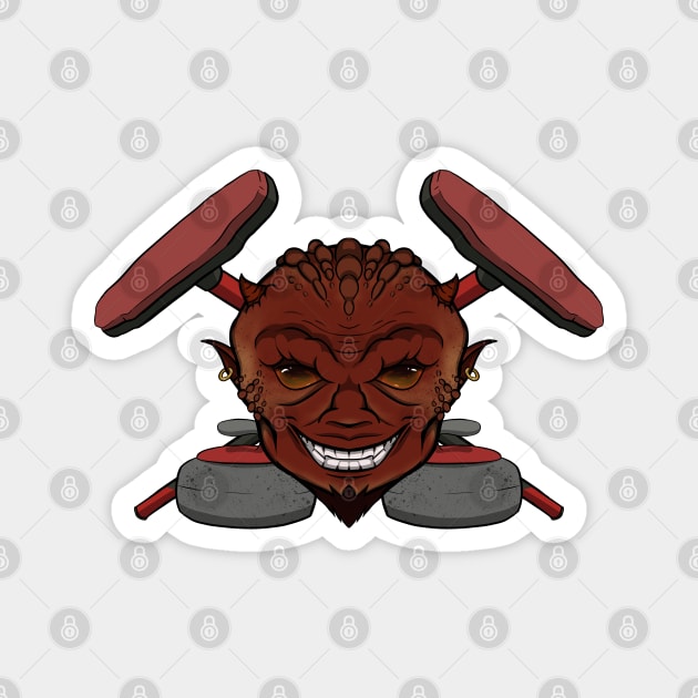 Curling Devil (No caption) Magnet by RampArt