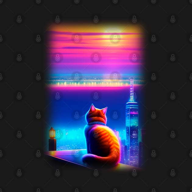 Galaxy Cat Coloful by igzine