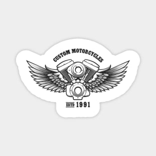 Custom Motorcycle workshop Emblem Magnet