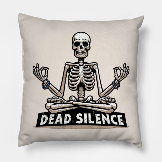 Dead Silence Pillow by Sideways Tees