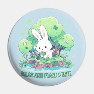 Bunny Relax and plant a tree Pin