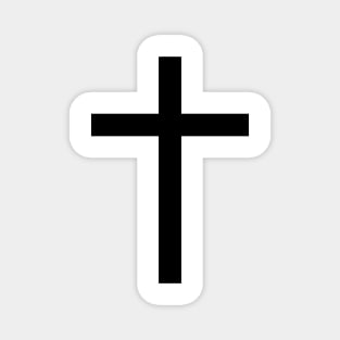 Latin cross (black) Magnet