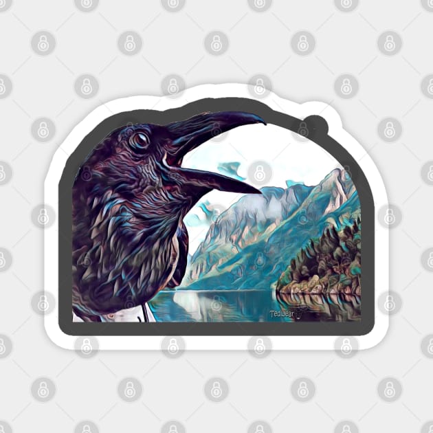 Raven Fjord Magnet by Tedwear