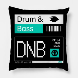 DRUM AND BASS  - DNB Ticket steez (white/teal) Pillow