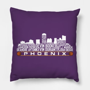 Phoenix Basketball Team 23 Player Roster, Phoenix City Skyline Pillow