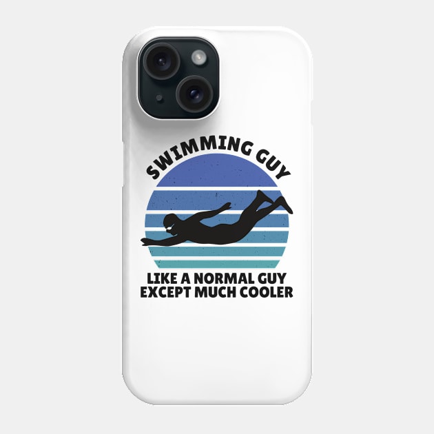 swimming guy Phone Case by Jabinga