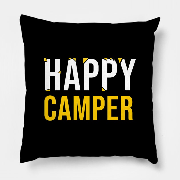 Happy Camper Pillow by Printnation