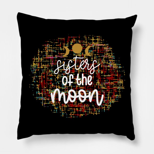 Sisters of the Moon - Spiritual Sisterhood Lunar Pillow by Apathecary