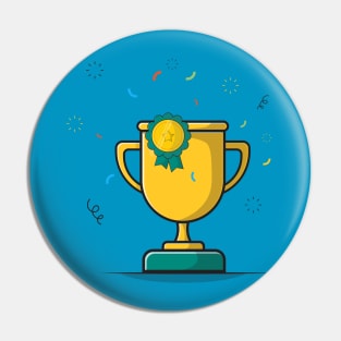 gold trophy Pin