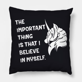 Important Thing I Believe Myself Unicorn Ladies Hoodie Motivational Unicorn Pillow