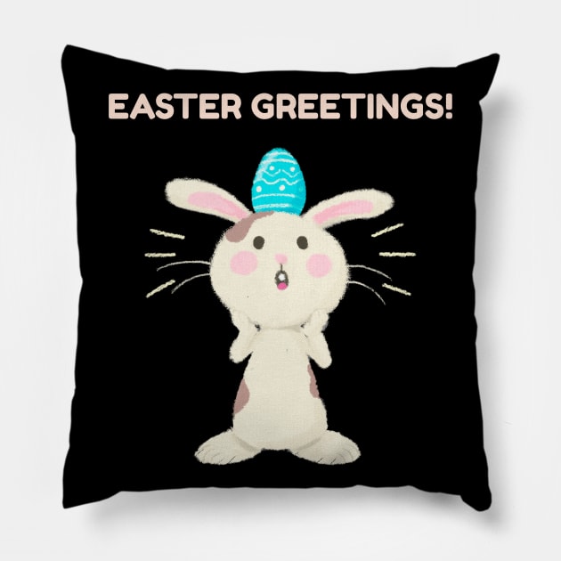 Easter Greetings Pillow by Bible All Day 