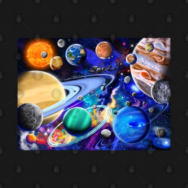 Solar System Planets by GeraldNewtonArt