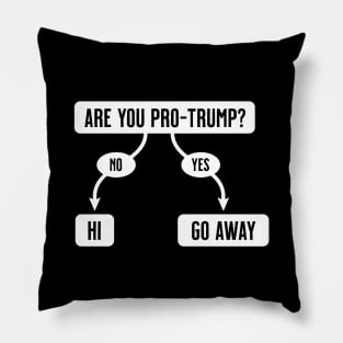 Are You Pro-Trump- Funny Anti-Trump Flowchart Pillow