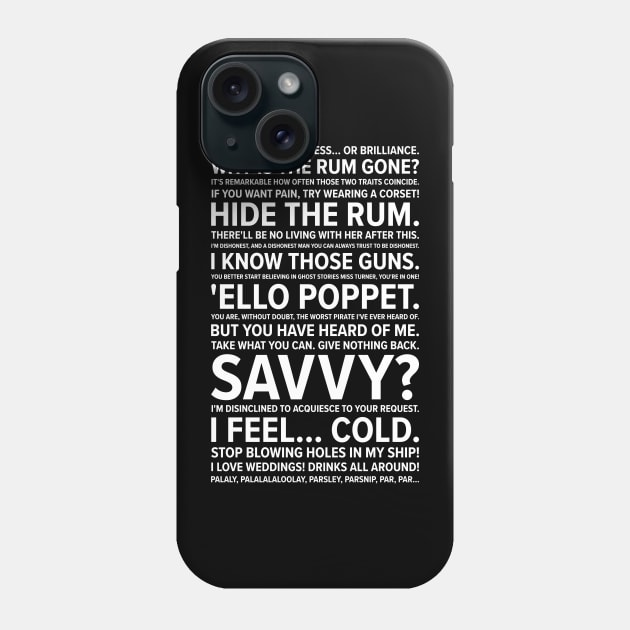 Pirates 1 quotes Phone Case by barberdesigniow