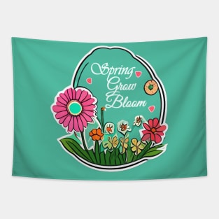 Spring Grow Bloom Season Tapestry