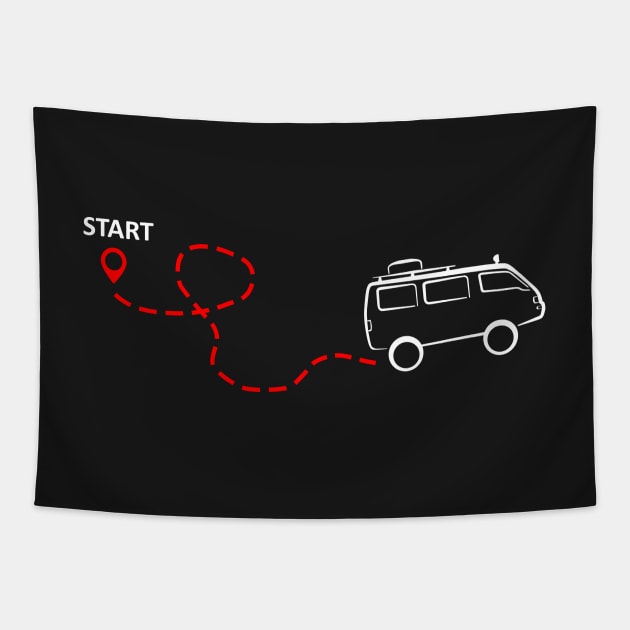 Start your journey - L300 (dark) Tapestry by MikeDrago