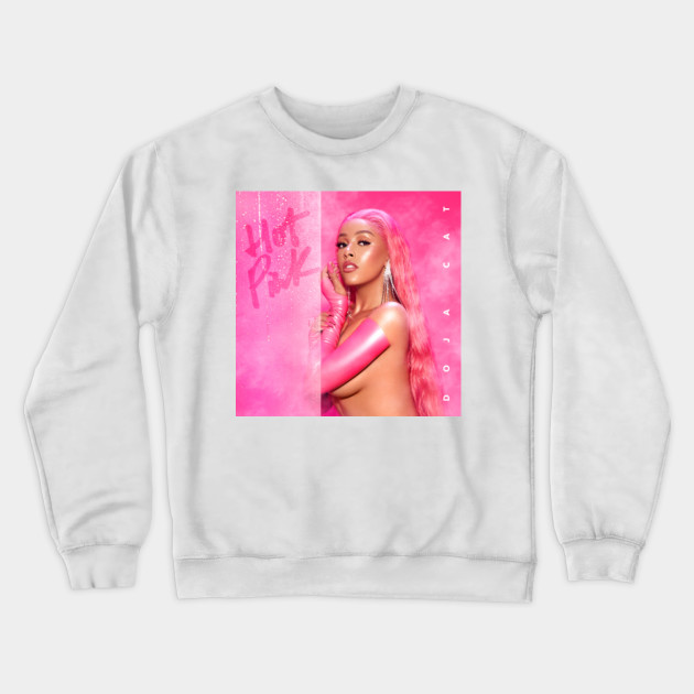 hot pink crew neck sweatshirt