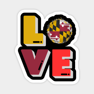 MARYLAND STATE LOVE SET DESIGN Magnet