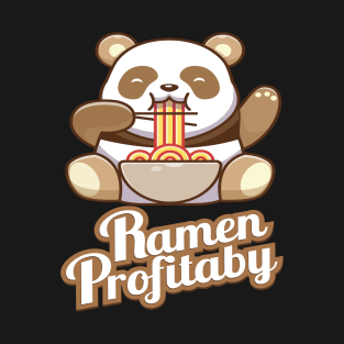 Panda Eating funny Ramen Noodles Soup - Restaurant T-Shirt