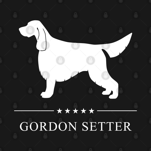 Gordon Setter Dog White Silhouette by millersye