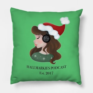 Hallmarkies Podcast Santa Girl Tee Pillow