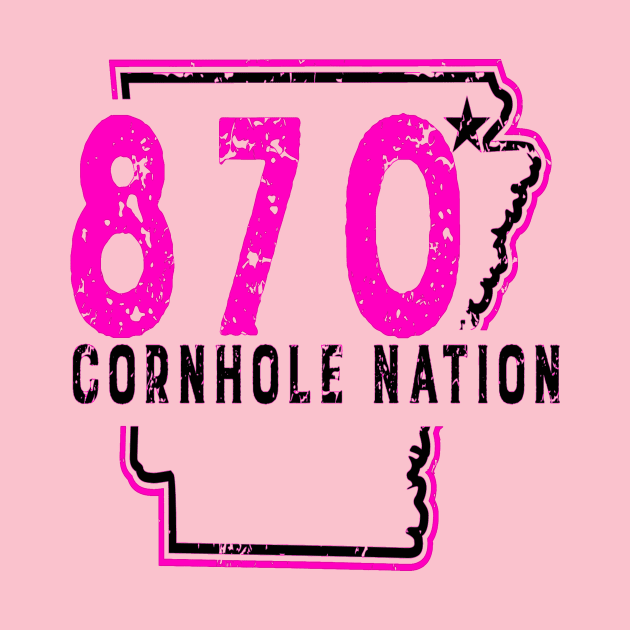 870 Pink and Black by 870 Cornhole Nation