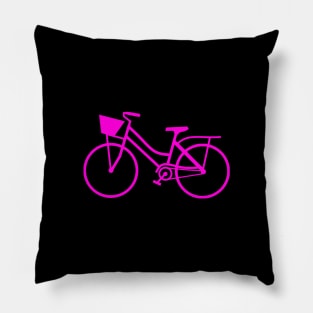 Pink Bicycle Pillow