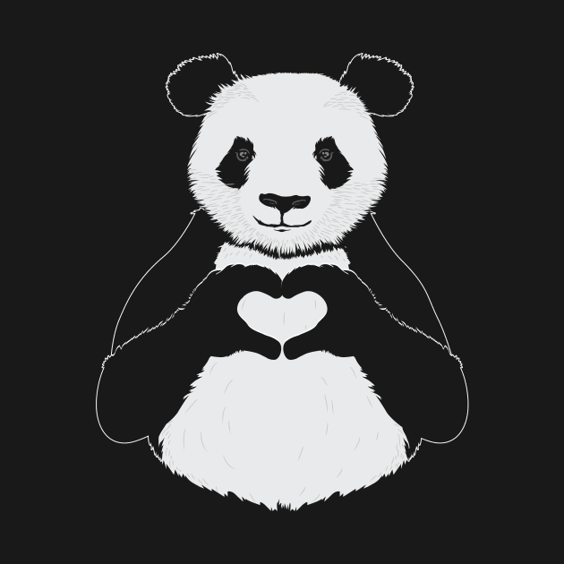 Love Panda Bear Heart by ThyShirtProject - Affiliate