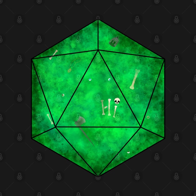 Gelatinous Cube D20 says Hi by Vivid Chaos