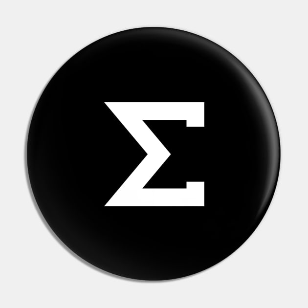 Sigma Symbol Pin by onsyourtee