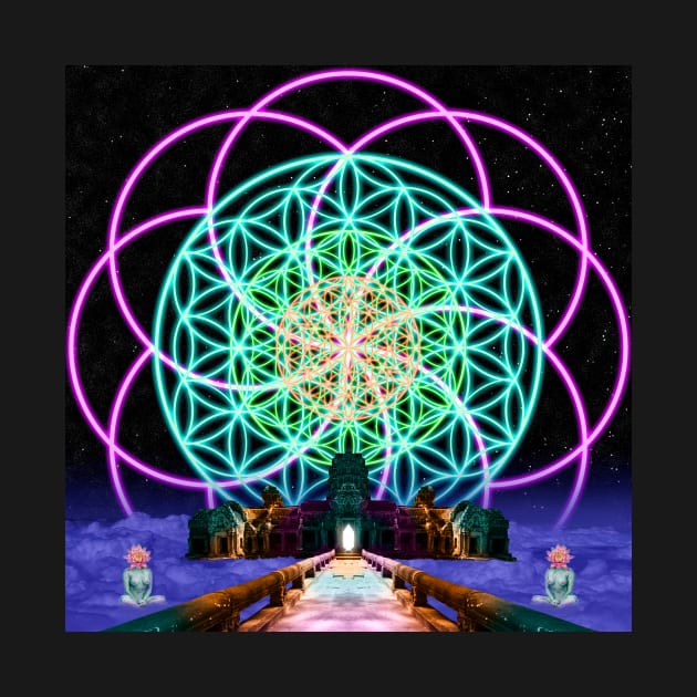 Sacred Geometry - Flower of Life - Road to Awe by Sacred Geometry Art