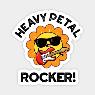 Heavy Petal Rocker Cute Heavy Metal Flower Pun Magnet