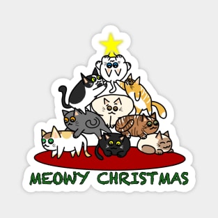 Meowy Christmas 2 (Small Print) Magnet