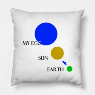 Earth the sun and my ego Pillow