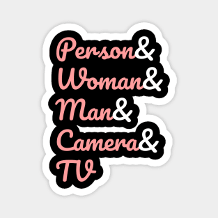 person woman man camera tv Magnet