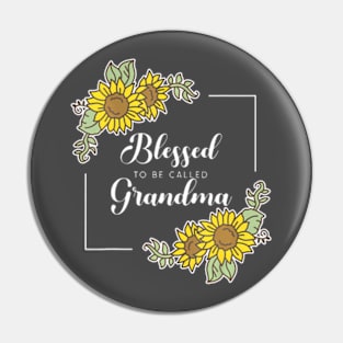 Blessed To Be Called Grandma Sunflower Mama Mom Mothers Day Pin