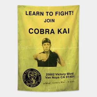 Learn To Fight Flyer Cobra Kai Tapestry