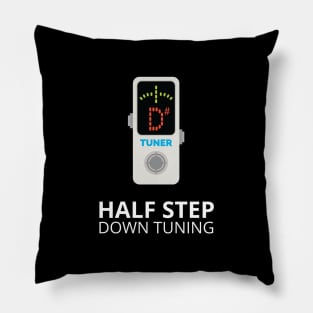 Half Step Down Tuning Pedal Tuner Dark Theme Pillow