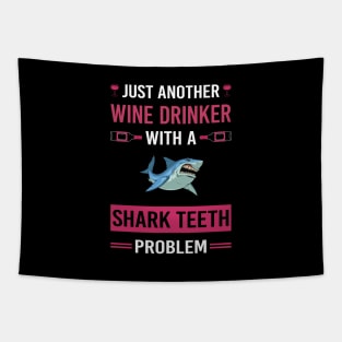 Wine Drinker Shark Teeth Tapestry