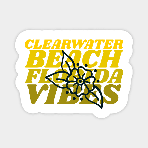 CLEARWATER FLORIDA T-SHIRT Magnet by Cult Classics