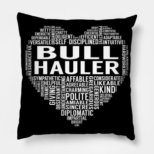 Bull Hauler Heart Pillow