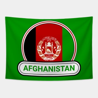 Afghanistan Country Badge - Afghanistan Flag Tapestry