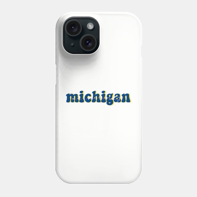 michigan university Phone Case by gdm123