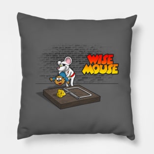 Cute Funny 90's Hero and Sidekick Retro Detective Cartoon Pillow