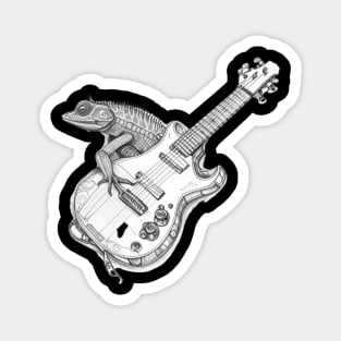 Chameleon plays guitar Magnet