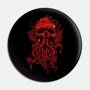 red skull kraken Pin